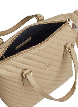 Bolso Tommy Hilfiger Poppy acolchado beige para mujer