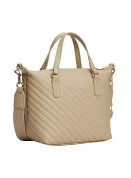 Bolso Tommy Hilfiger Poppy acolchado beige para mujer