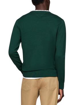 Jersey Tommy Hilfiger Essential verde para hombre