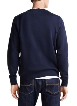 Sudadera Tommy Hilfiger Stack azul marino para hombre