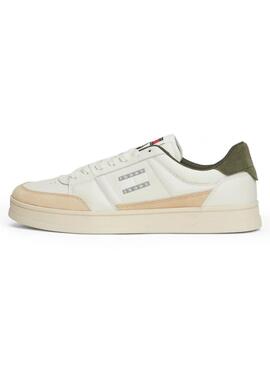 Zapatillas Tommy Jeans Greenwich verde y blanco para hombre