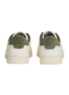 Zapatillas Tommy Jeans Greenwich verde y blanco para hombre