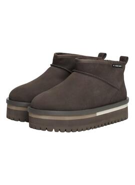 Botas Tommy Jeans Suede gris para mujer