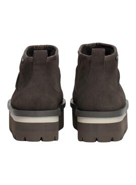 Botas Tommy Jeans Suede gris para mujer