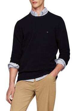 Jersey Tommy Hilfiger Essential azul marino para hombre