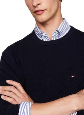 Jersey Tommy Hilfiger Essential azul marino para hombre