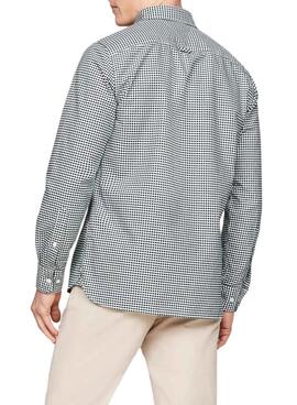 Camisa Tommy Hilfiger Gingham verde y blanco para hombre