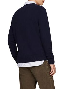 Jersey Tommy Hilfiger Lambswool marino para hombre