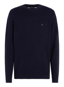 Jersey Tommy Hilfiger Lambswool marino para hombre