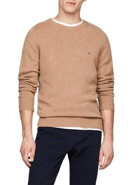 Jersey Tommy Hilfiger Lambswool beige para hombre