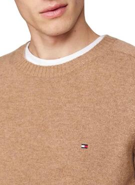 Jersey Tommy Hilfiger Lambswool beige para hombre