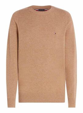 Jersey Tommy Hilfiger Lambswool beige para hombre