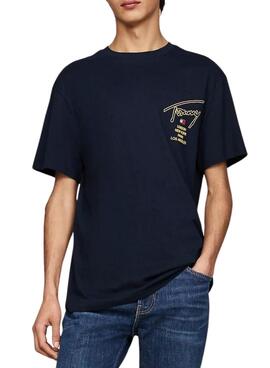 Camiseta Tommy Jeans City azul marino para hombre