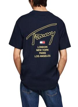 Camiseta Tommy Jeans City azul marino para hombre