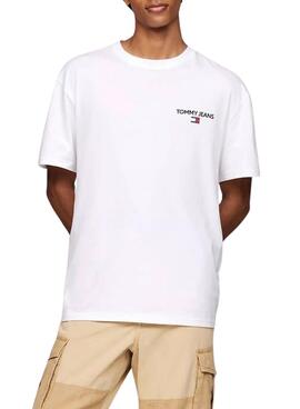 Camiseta Tommy Jeans Linear blanco para hombre