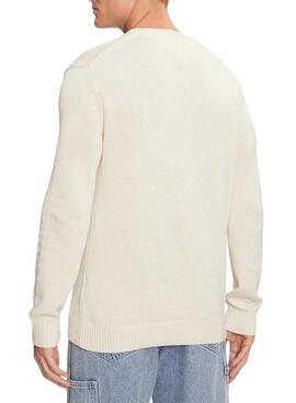 Jersey Tommy Jeans Essentials beige para hombre