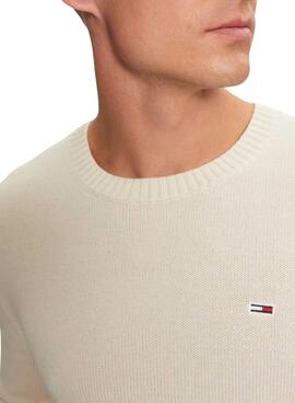 Jersey Tommy Jeans Essentials beige para hombre