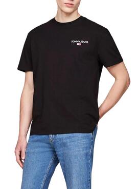 Camiseta Tommy Jeans Linear negro para hombre