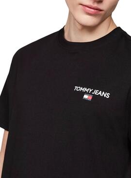 Camiseta Tommy Jeans Linear negro para hombre