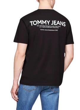 Camiseta Tommy Jeans Linear negro para hombre