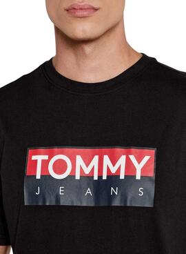 Camiseta Tommy Jeans Entry negro para hombre