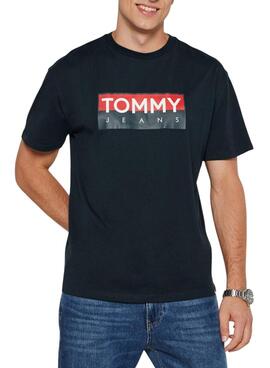 Camiseta Tommy Jeans Entry azul marino para hombre