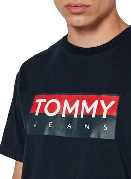 Camiseta Tommy Jeans Entry azul marino para hombre