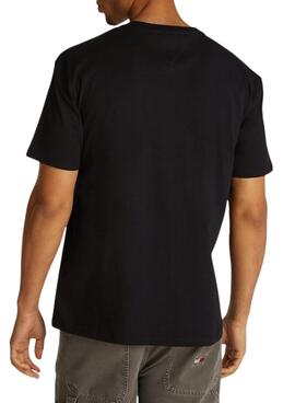 Camiseta Tommy Jeans Gold linear negro para hombre