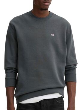 Sudadera Tommy Jeans básica gris para hombre