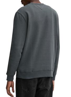 Sudadera Tommy Jeans básica gris para hombre