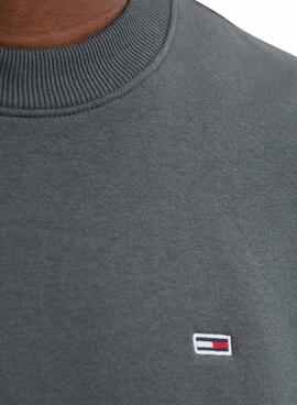 Sudadera Tommy Jeans básica gris para hombre