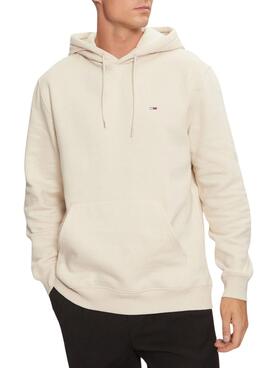 Sudadera Tommy Jeans Hoodie beige para hombre