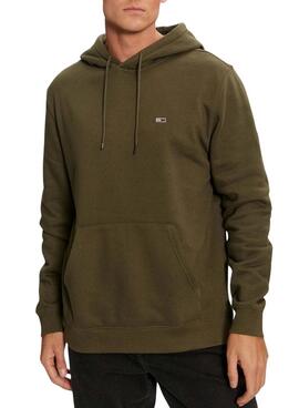 Sudadera Tommy Jeans Hoodie verde para hombre