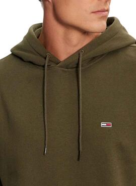 Sudadera Tommy Jeans Hoodie verde para hombre