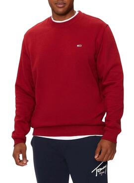 Sudadera Tommy Jeans básica rojo para hombre