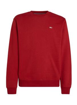 Sudadera Tommy Jeans básica rojo para hombre