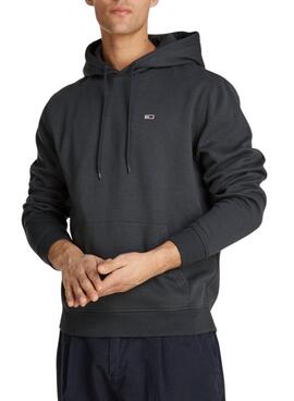 Sudadera Tommy Jeans Hoodie negro para hombre