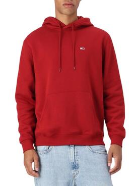 Sudadera Tommy Jeans Hoodie rojo para hombre