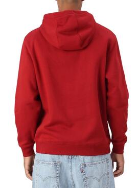 Sudadera Tommy Jeans Hoodie rojo para hombre