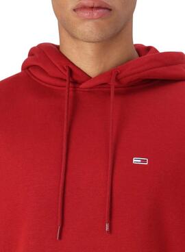 Sudadera Tommy Jeans Hoodie rojo para hombre