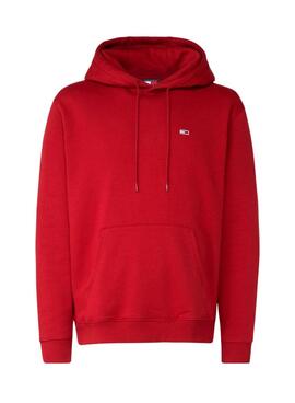 Sudadera Tommy Jeans Hoodie rojo para hombre