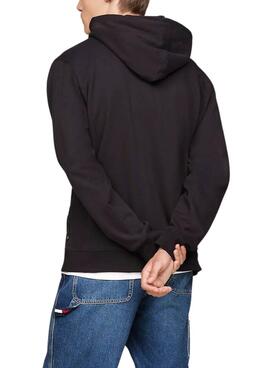 Sudadera Tommy Jeans Spray negro para hombre