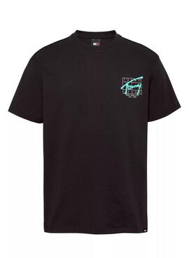 Camiseta Tommy Jeans Spray negro para hombre