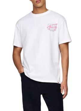 Camiseta Tommy Jeans Spray blanco para hombre