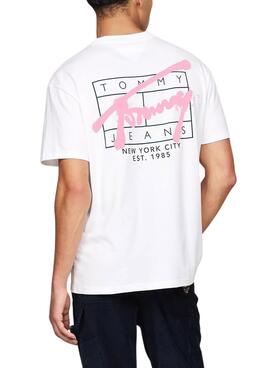 Camiseta Tommy Jeans Spray blanco para hombre