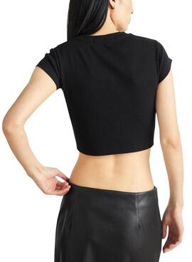 Camiseta Calvin Klein Jeans Slim negro para mujer