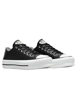 Zapatillas Converse Chuck Taylor All Star Platform Cuero Negro para mujer