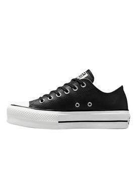 Zapatillas Converse Chuck Taylor All Star Platform Cuero Negro para mujer