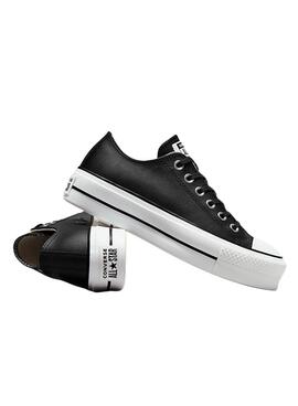 Zapatillas Converse Chuck Taylor All Star Platform Cuero Negro para mujer