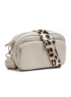 Bolso Pieces Raven beige para mujer